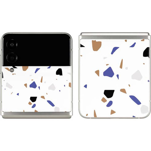 White Terrazzo Galaxy Z Flip3 5G Skin