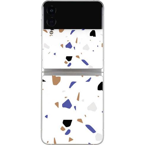 White Terrazzo Galaxy Z Flip3 5G Skin