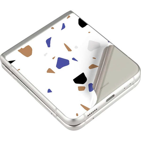 White Terrazzo Galaxy Z Flip3 5G Skin