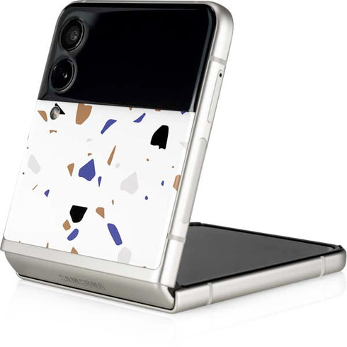 White Terrazzo Galaxy Z Flip3 5G Skin