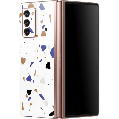 White Terrazzo Galaxy Z Fold2 5G Skin