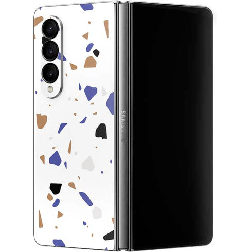 White Terrazzo Galaxy Z Fold4 5G Skin