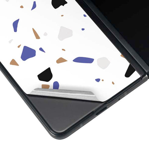 White Terrazzo Galaxy Z Fold4 5G Skin