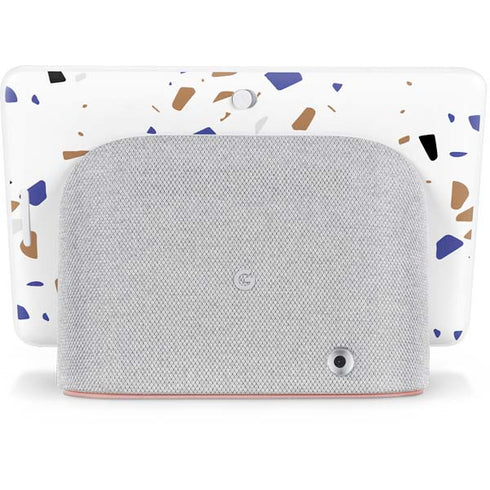 White Terrazzo Google Home Hub Skin