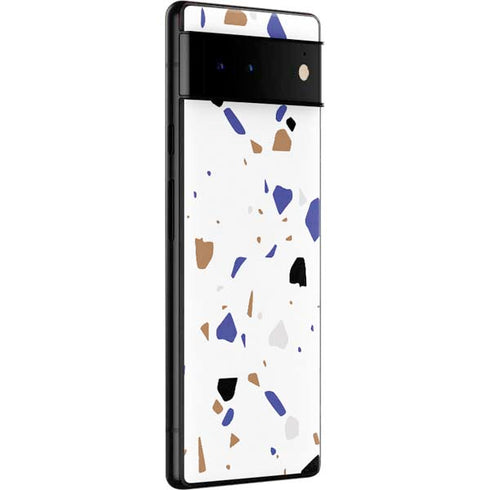 White Terrazzo Google Pixel 6 Skin