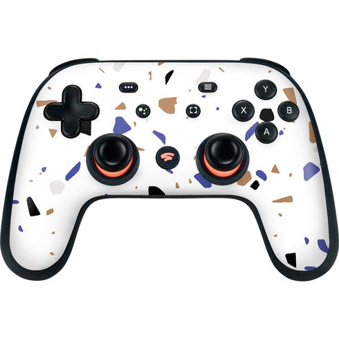White Terrazzo Google Stadia Controller Skin