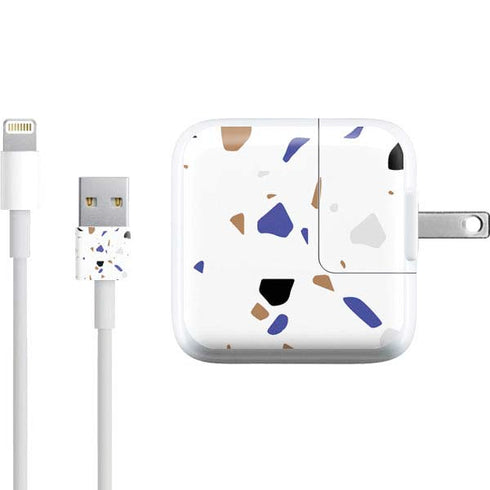 White Terrazzo iPad Charger (10W USB) Skin