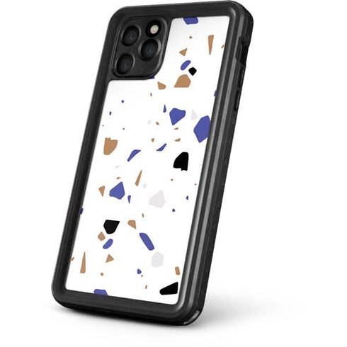 White Terrazzo iPhone 11 Pro Max Waterproof Case