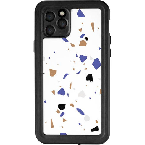 White Terrazzo iPhone 11 Pro Waterproof Case