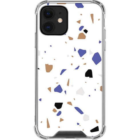 White Terrazzo iPhone 12 Clear Case