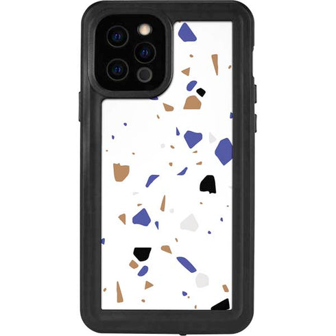 White Terrazzo iPhone 12 Pro Waterproof Case