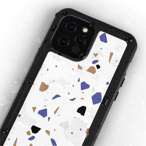 White Terrazzo iPhone 12 Pro Waterproof Case
