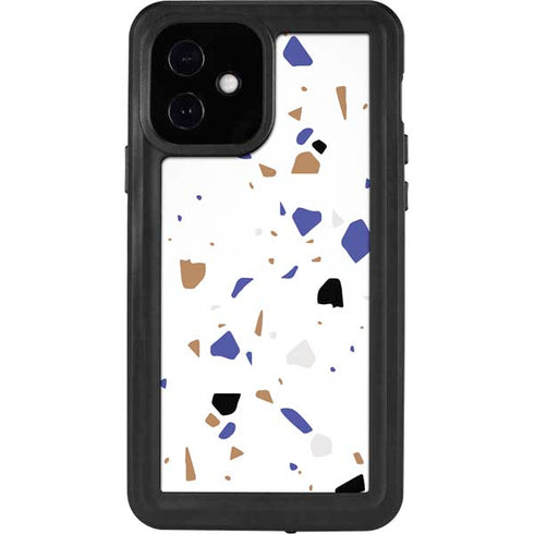 White Terrazzo iPhone 12 Waterproof Case