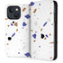 White Terrazzo iPhone 13 Folio Case