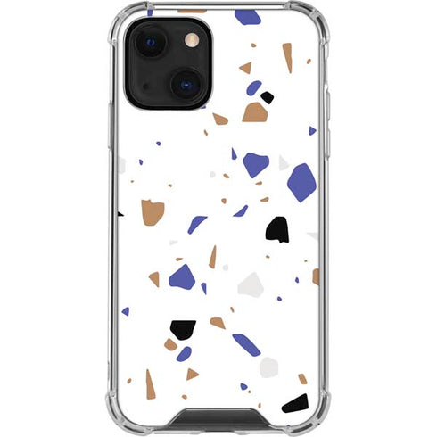 White Terrazzo iPhone 13 Mini Clear Case