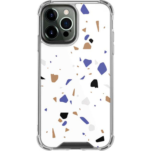 White Terrazzo iPhone 13 Pro Max Clear Case