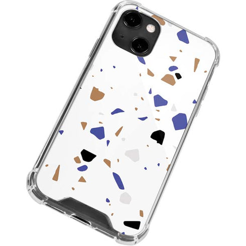 White Terrazzo iPhone 14 Clear Case