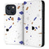 White Terrazzo iPhone 14 Folio Case