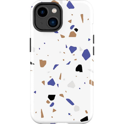White Terrazzo iPhone 15 Plus Impact Case