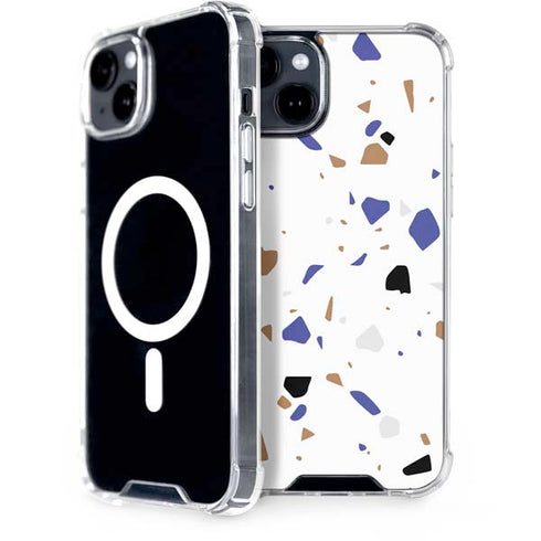 White Terrazzo iPhone 14 Plus MagSafe Case