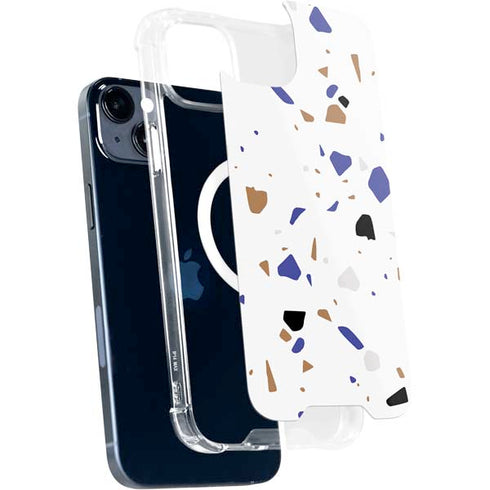 White Terrazzo iPhone 15 Plus MagSafe Case