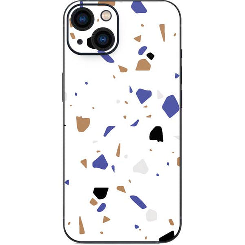 White Terrazzo iPhone 15 Plus Skin