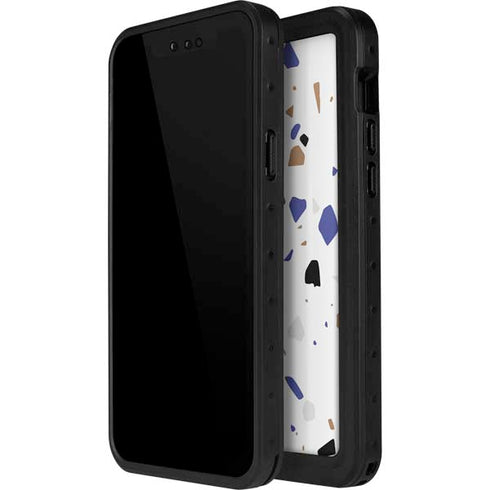 White Terrazzo iPhone 14 Pro Max Waterproof Case