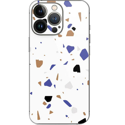 White Terrazzo iPhone 15 Pro Skin