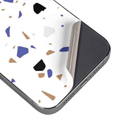 White Terrazzo iPhone 15 Pro Skin