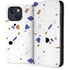 White Terrazzo iPhone 15 Plus Folio Case