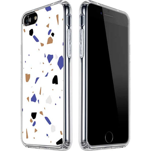 White Terrazzo iPhone SE (2nd & 3rd Gen) Clear Case