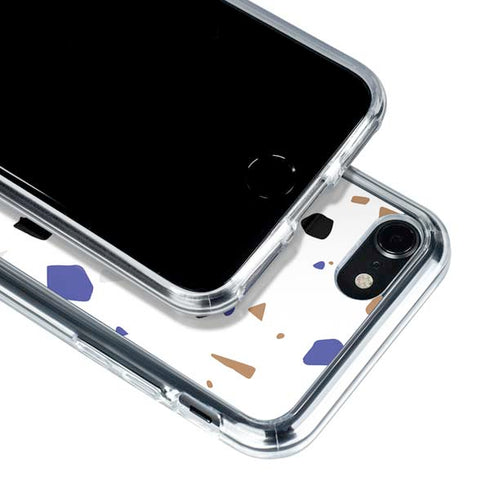 White Terrazzo iPhone SE (2nd & 3rd Gen) Clear Case
