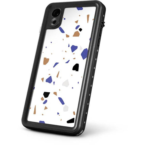 White Terrazzo iPhone XR Waterproof Case