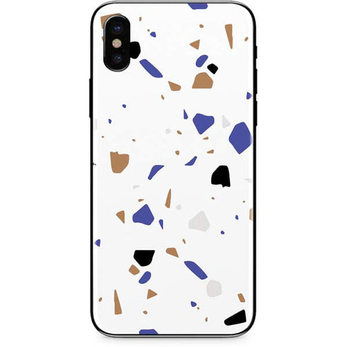 White Terrazzo iPhone XS Skin