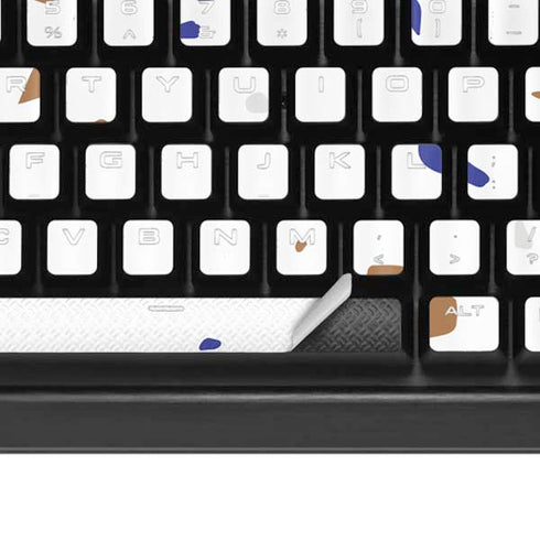 White Terrazzo K95 RGB PLATINUM Mechanical Gaming Keyboard Skin