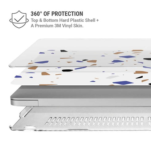 White Terrazzo MacBook Air 13in M1 (2021) Case plus Skin