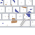 White Terrazzo Magic Keyboard Skin