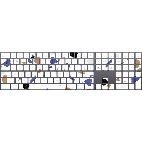 White Terrazzo Magic Keyboard with Numeric Keypad Skin