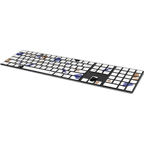 White Terrazzo Magic Keyboard with Numeric Keypad Skin