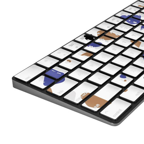 White Terrazzo Magic Keyboard with Numeric Keypad Skin