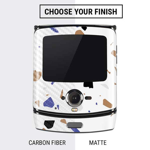 White Terrazzo Motorola RAZR Skin