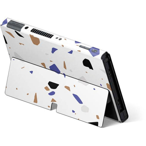 White Terrazzo Nintendo Switch OLED (2021) Skin