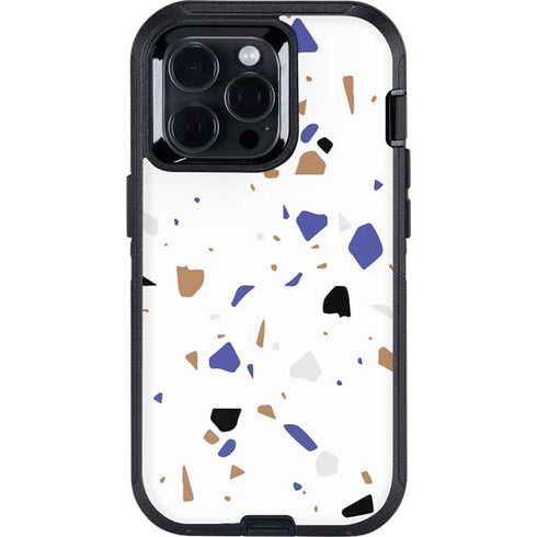 White Terrazzo Otterbox Defender iPhone Skin