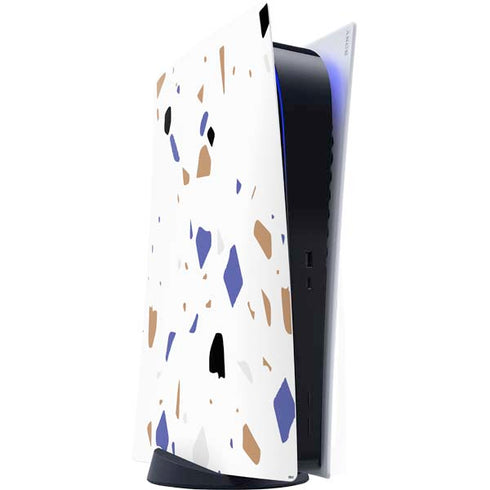 White Terrazzo PS5 Digital Edition Console Skin