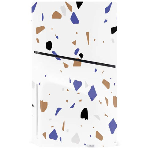 White Terrazzo PS5 Slim Disk Bundle Skin