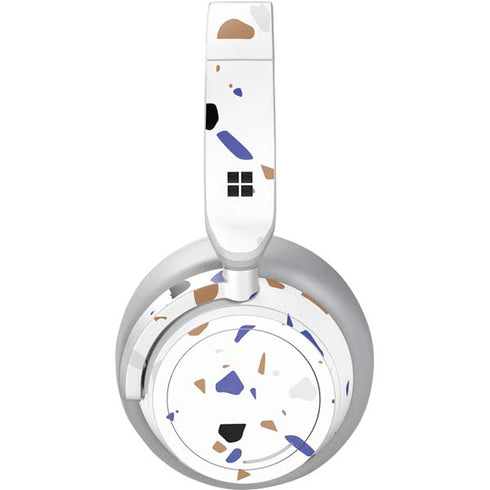 White Terrazzo Surface Headphones Skin