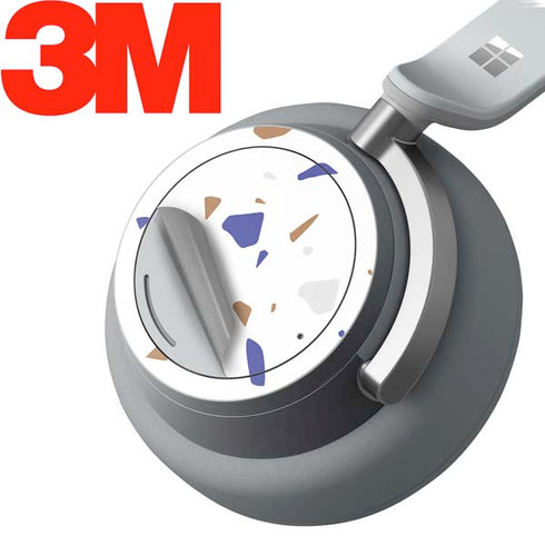 White Terrazzo Surface Headphones Skin