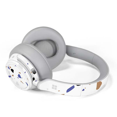 White Terrazzo Surface Headphones Skin