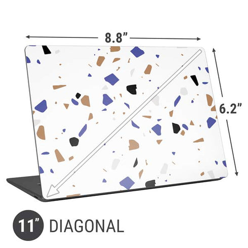 White Terrazzo Universal Laptop 11in (8.8 x 6.2in) Skin