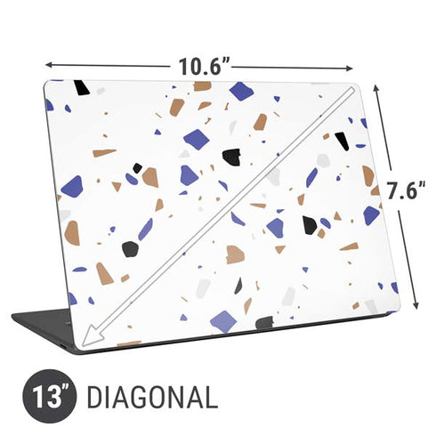 White Terrazzo Universal Laptop 13in (10.6 x 7.6in) Skin